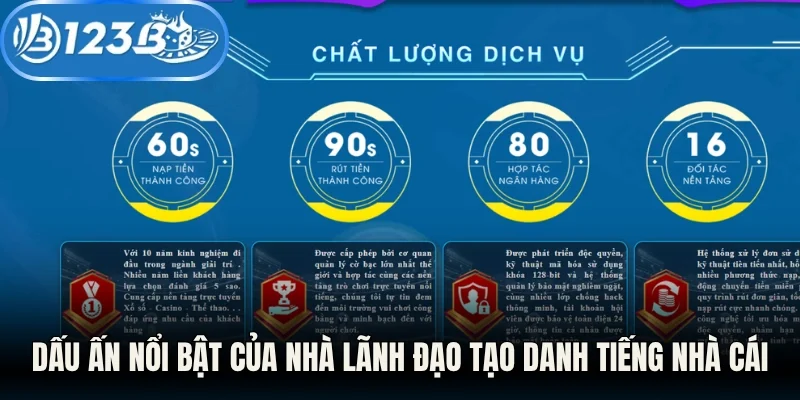 Dấu ấn nổi bật của nhà lãnh đạo tạo danh tiếng nhà cái